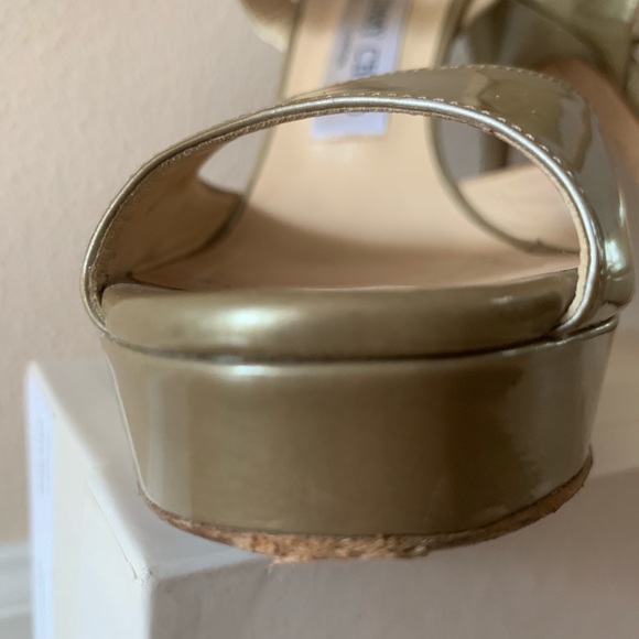 Jimmy Choo Champagne Platform Patent Heel - Picture 2 of 7